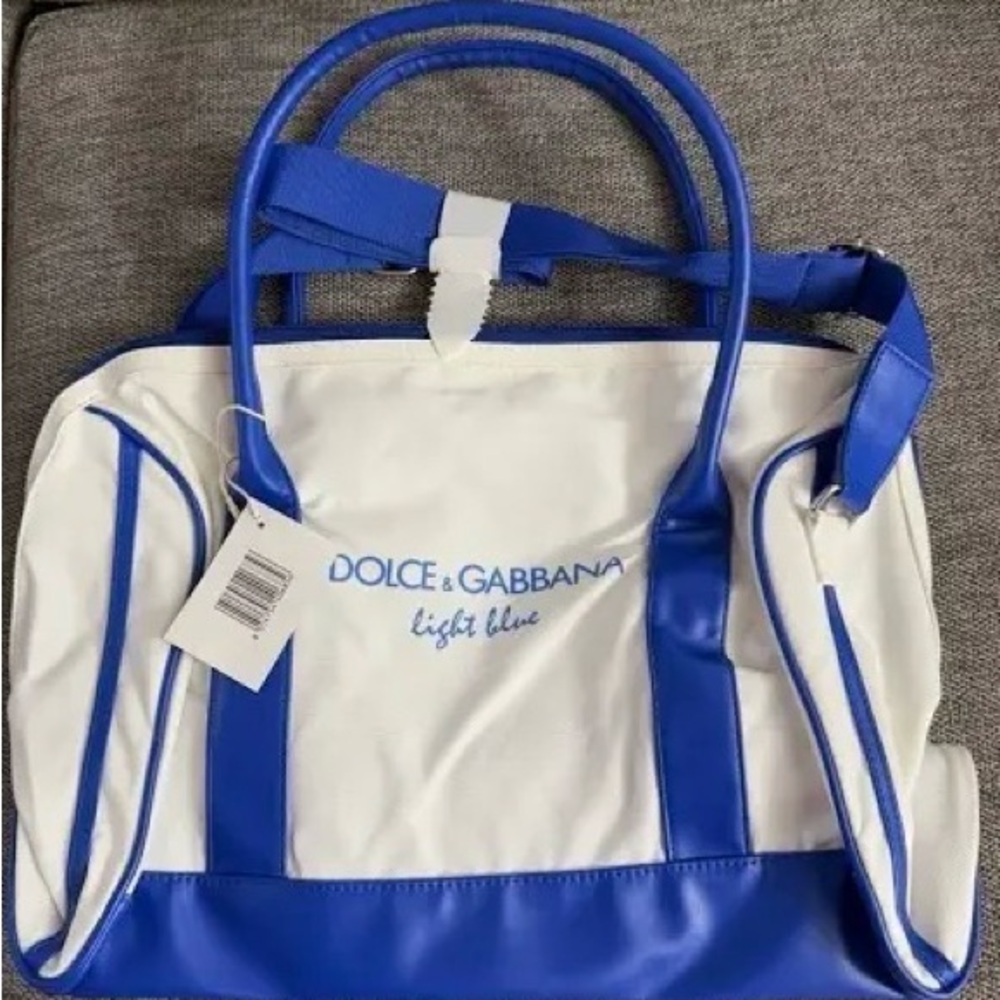 Dolce & Gabbana Blue and White Travel Bag